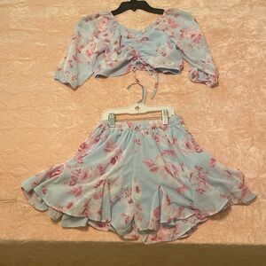 Blue rose two piece set
